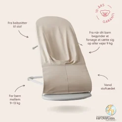 BabyBjörn Skråstol Balance Soft - Tri-Fabric - Lys Beige