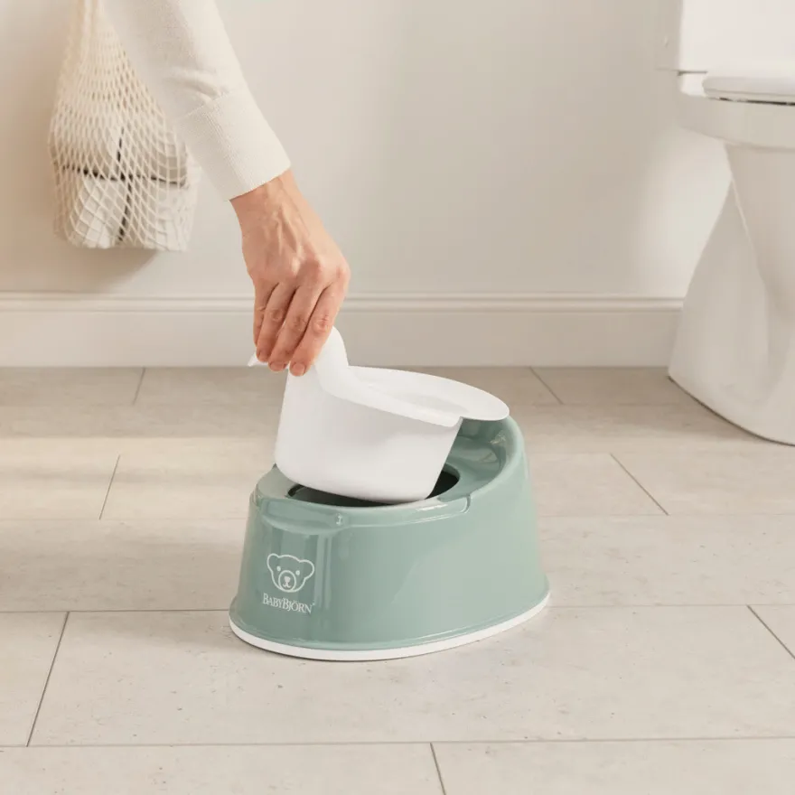 BabyBjörn Smart Potte - Grågrøn/Hvid