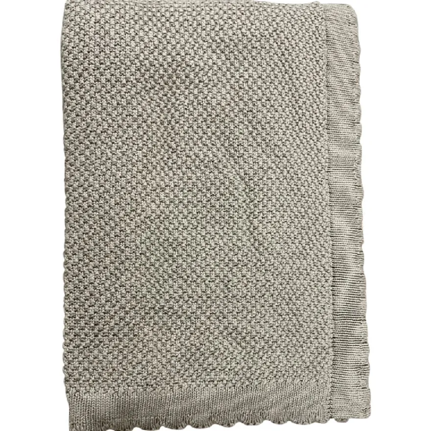 Baby plaid - bomuld strikket Imp. 457 - mos grøn