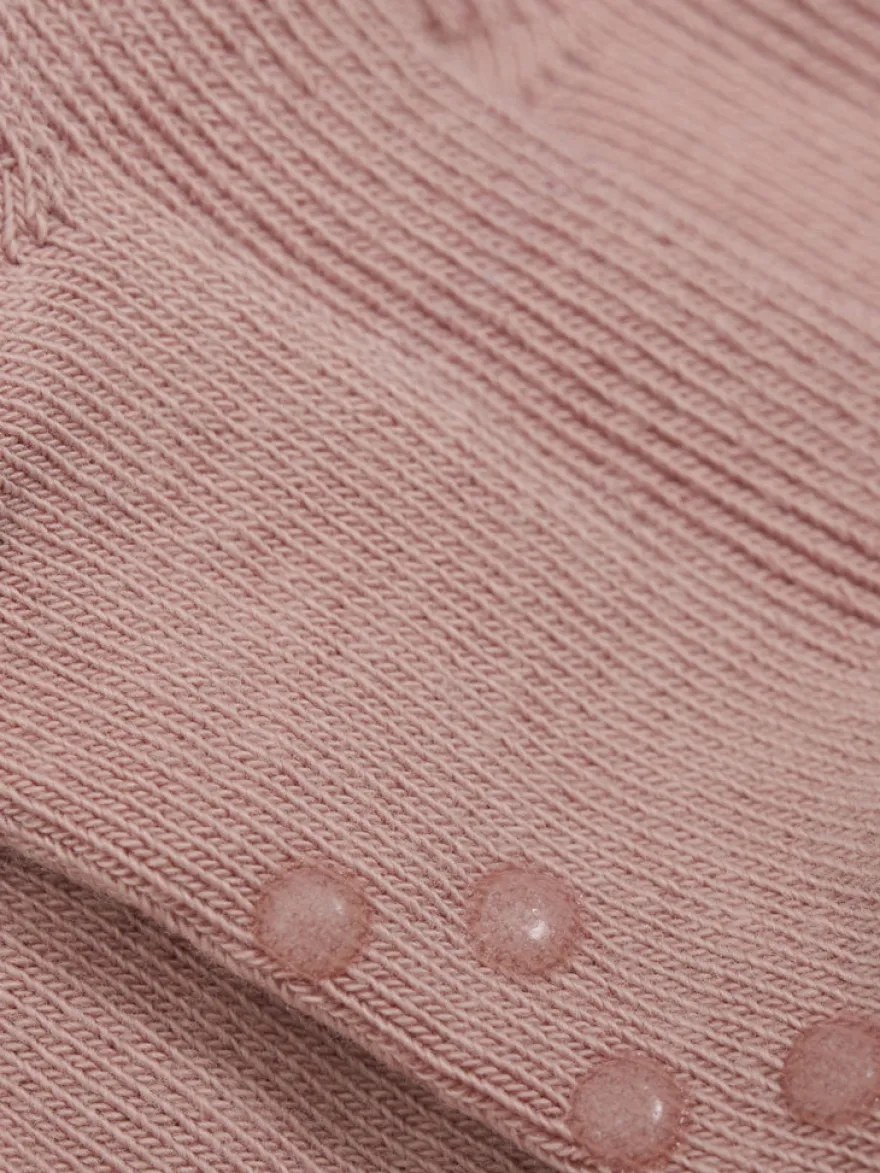 Baby rib sock m. ABS (2-pack) - Rose Cloud