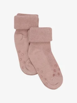 Baby rib sock m. ABS (2-pack) - Rose Cloud