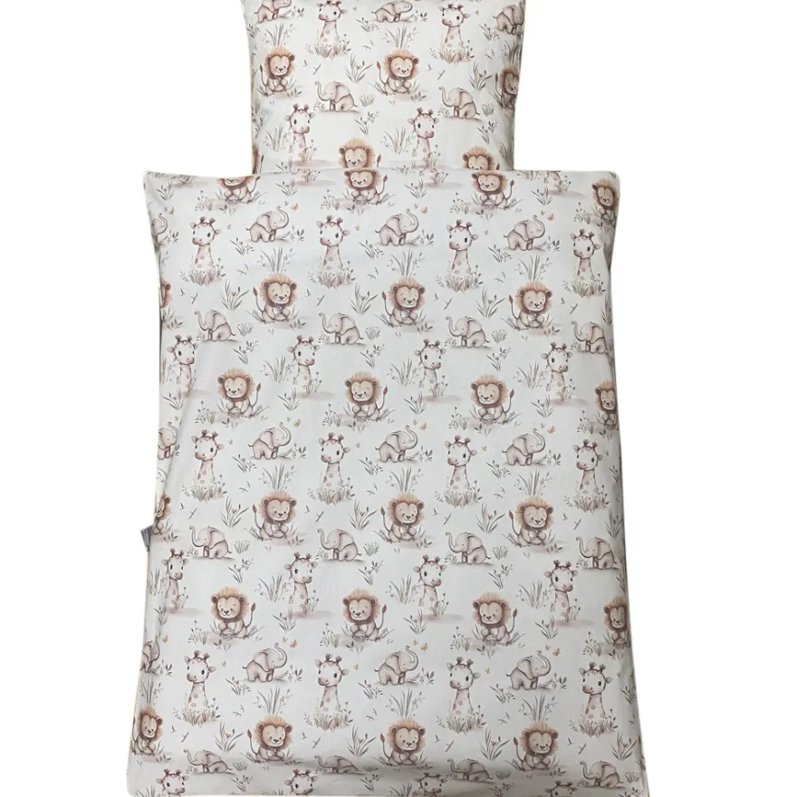 Baby sengelinned, dess. 1339 beige m/ sød giraf