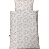Baby sengelinned, dess. 1329 hvide unicorns m/ farver