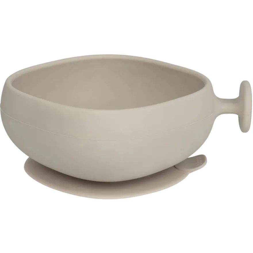 b.box Madskål med låg Silikone - Beige