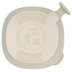 b.box Madskål med låg Silikone - Beige