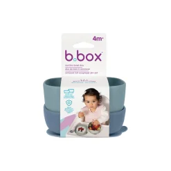b.box Skål med sugefod 2-pak - blå