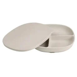 b.box Tallerken m/låg silikone - Beige