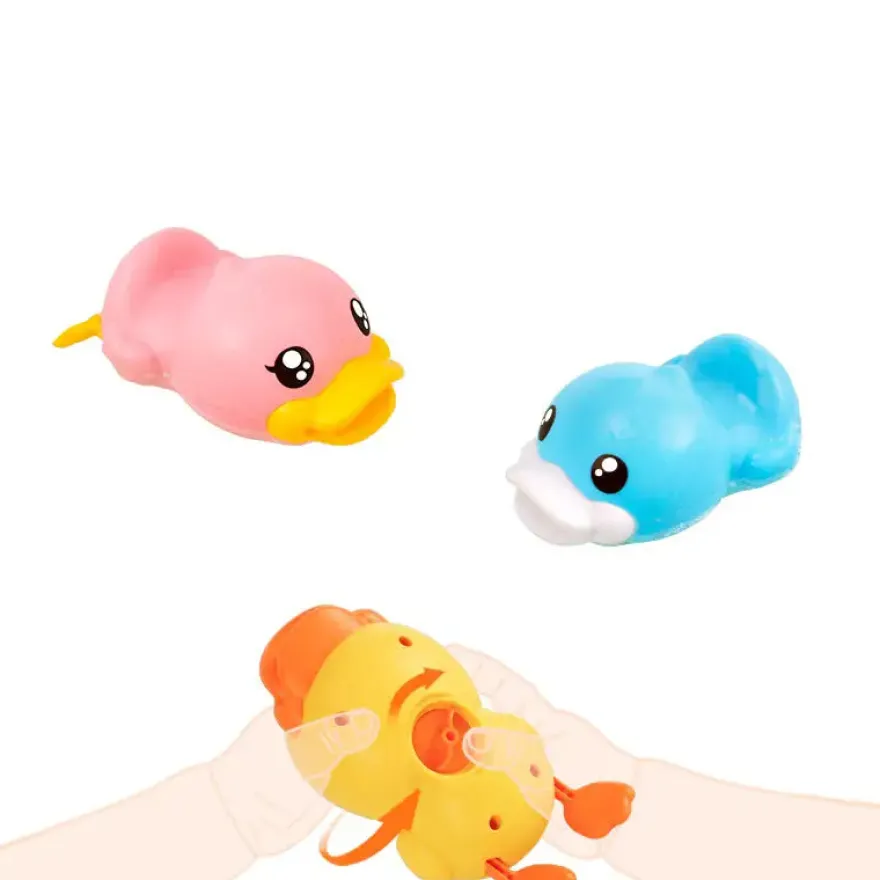 B.Duck Wind Up Bath Duck - Gul/Pink