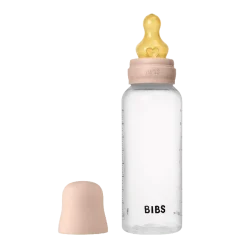 BIBS Baby Flaske Rund Latex 1 pack 270 ml Medium Flow Blush