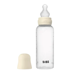 BIBS Baby Flaske Rund Latex 2 pack 270 ml Medium Flow Ivory