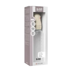 BIBS Baby Flaske Rund Latex 1 pack 270 ml Medium Flow Ivory