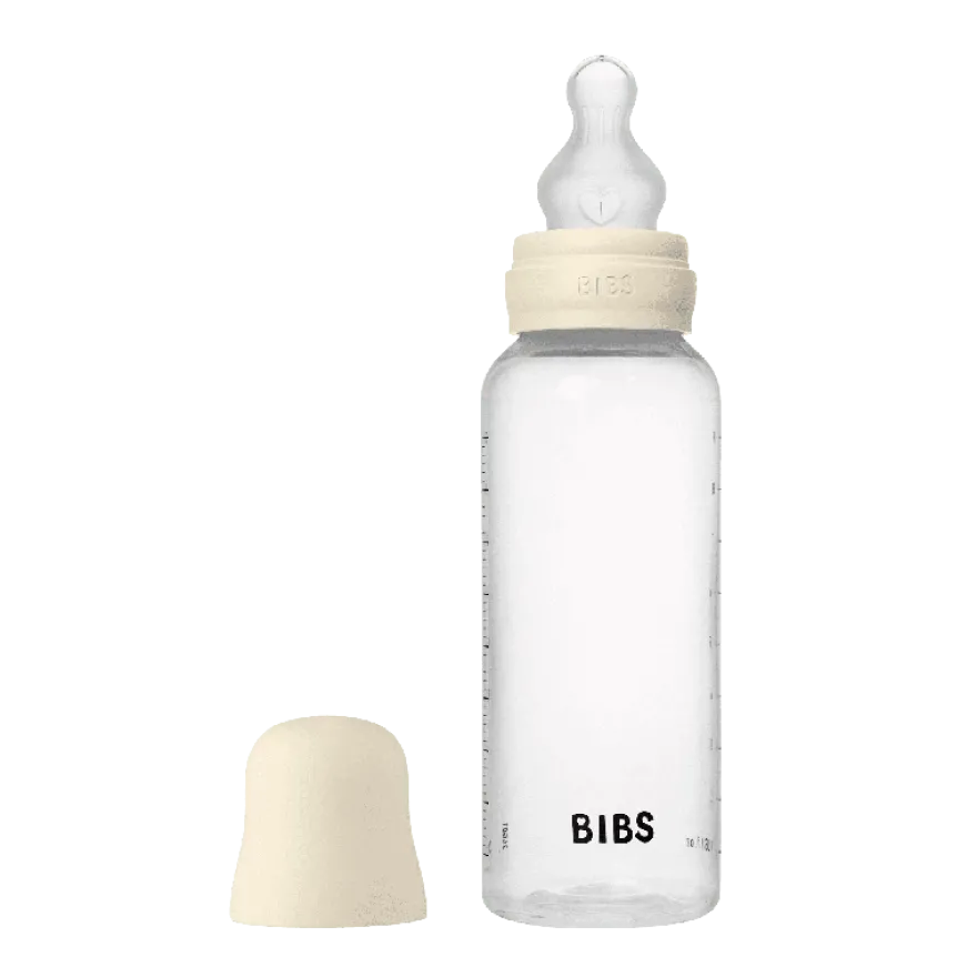 BIBS Baby Flaske Rund Latex 1 pack 270 ml Medium Flow Ivory