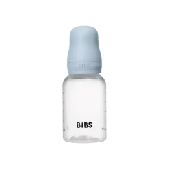 BIBS Baby Flaske Rund Latex 1 pack 150 ml Slow Flow Baby Blue