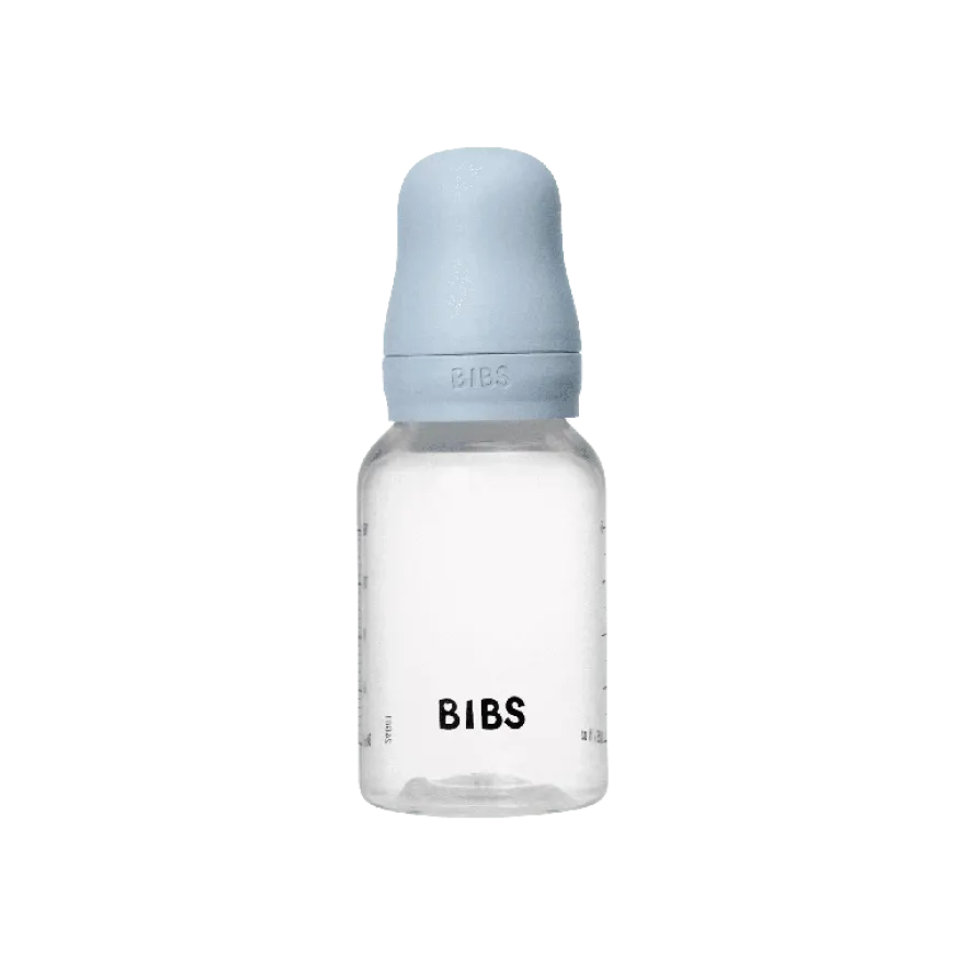 BIBS Baby Flaske Rund Latex 1 pack 150 ml Slow Flow Baby Blue