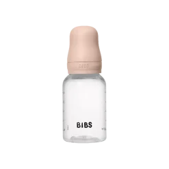 BIBS Baby Flaske Rund Latex 1 pack 150 ml Slow Flow Blush