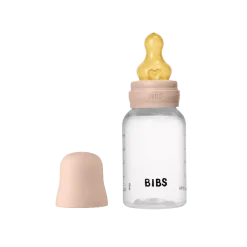 BIBS Baby Flaske Rund Latex 1 pack 150 ml Slow Flow Blush