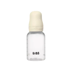 BIBS Baby Flaske Rund Latex 1 pack 150 ml Slow Flow Ivory