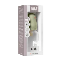 BIBS Baby Flaske Rund Latex 1 pack 150 ml Slow Flow Sage