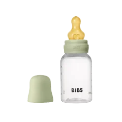 BIBS Baby Flaske Rund Latex 1 pack 150 ml Slow Flow Sage