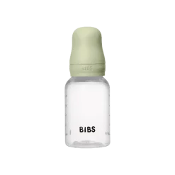 BIBS Baby Flaske Rund Latex 1 pack 150 ml Slow Flow Sage