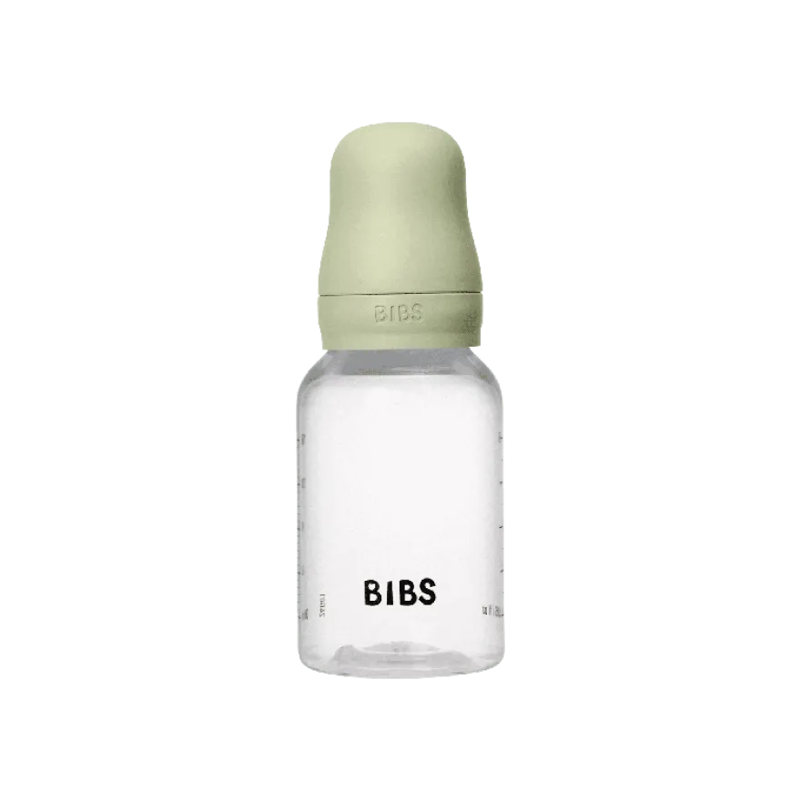 BIBS Baby Flaske Rund Latex 1 pack 150 ml Slow Flow Sage