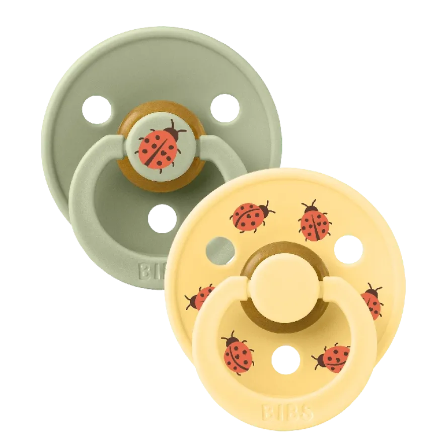 BIBS Studio Colour 2 PACK Ladybug Latex Size 2 Sage Mix