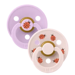 BIBS Studio Colour 2 PACK Ladybug Latex Size 2 Violet Sky Mix
