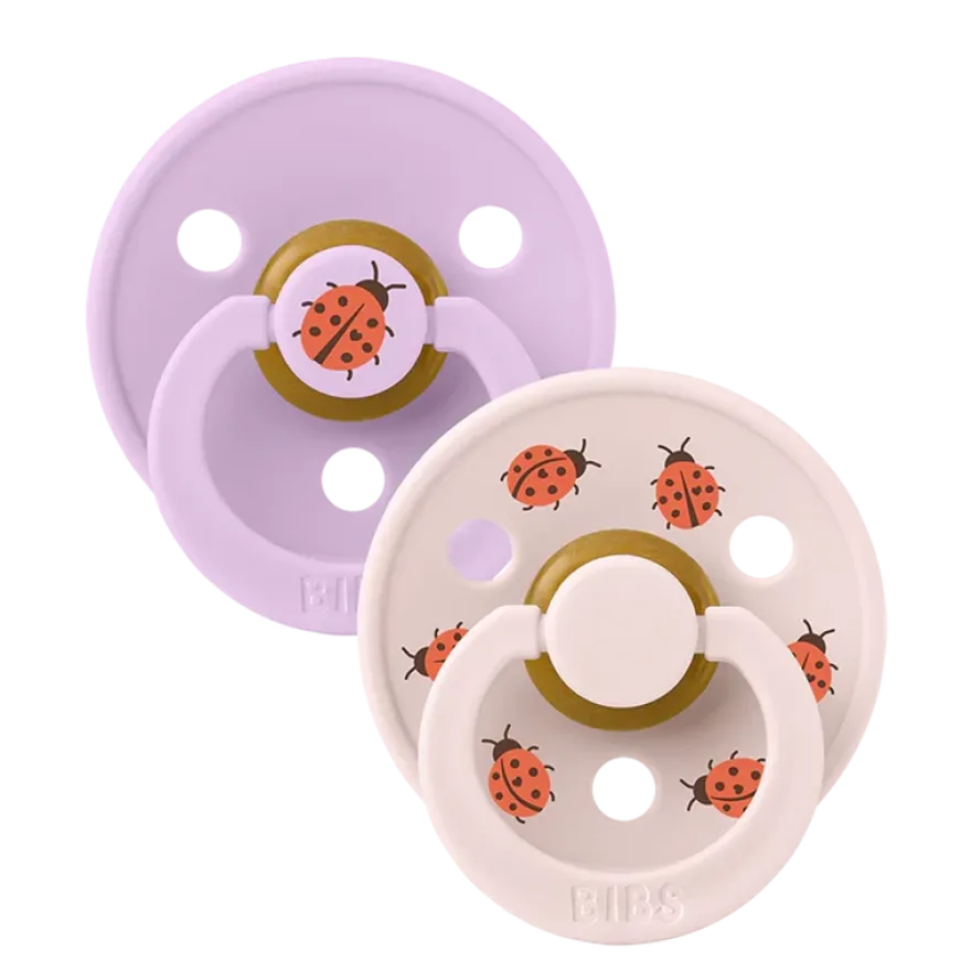 BIBS Studio Colour 2 PACK Ladybug Latex Size 2 Violet Sky Mix