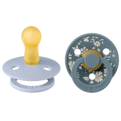 BIBS x Liberty Colour 2 pak Capel Latex Size 2 Dusty Blue Mix