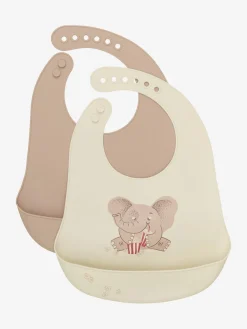 CeLaVi Silikone hagesmæk 2-pak - Warm Taupe