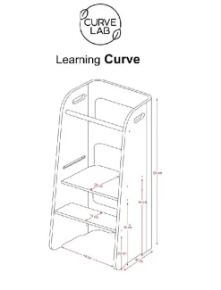 Curve Lab Læringstårn - Birketræsfinér med en overflade afslutning i egetræ