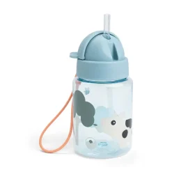 Done By Deer Drikkedunk Med Sugerør - Farm Blue 280 ml