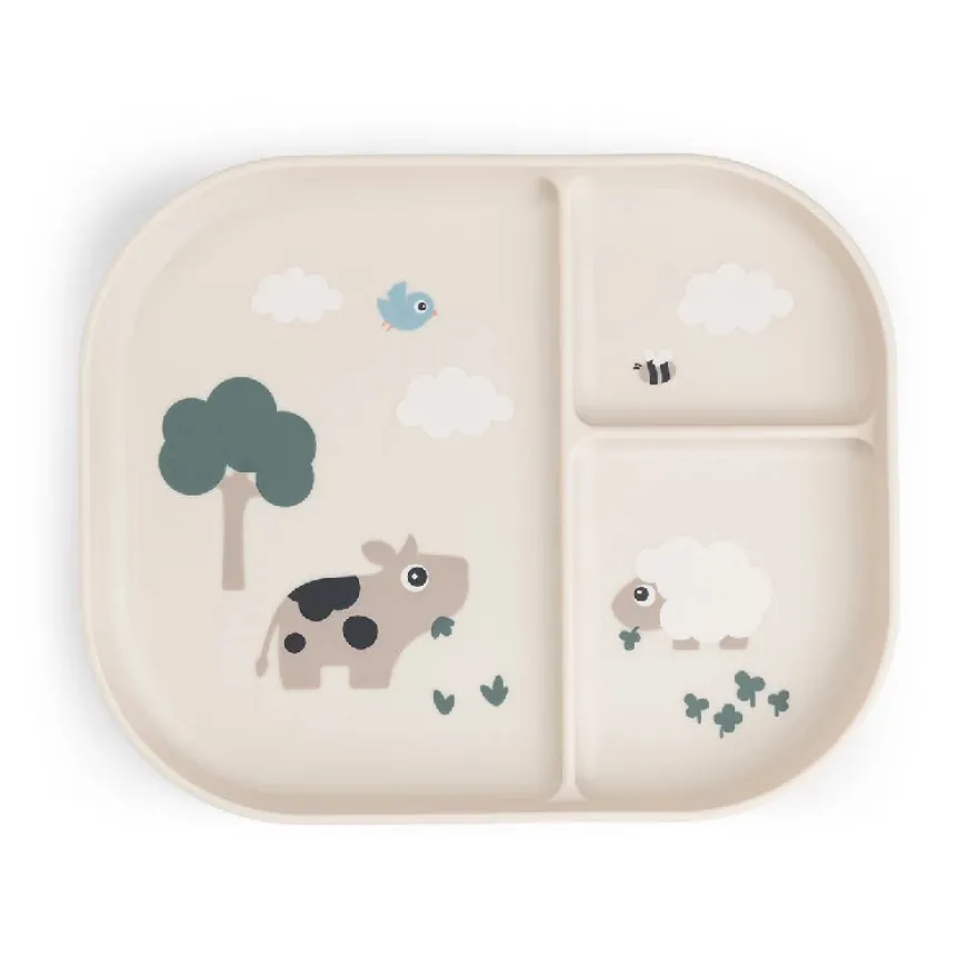 Done By Deer Foodie inddelt tallerken Tiny farm Sand