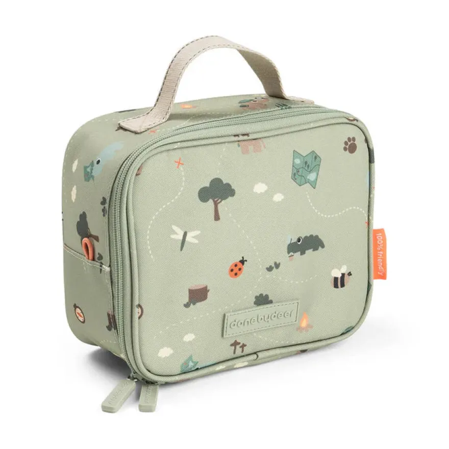 Done by Deer Lille termotaske Tiny trails 2,8L - grøn