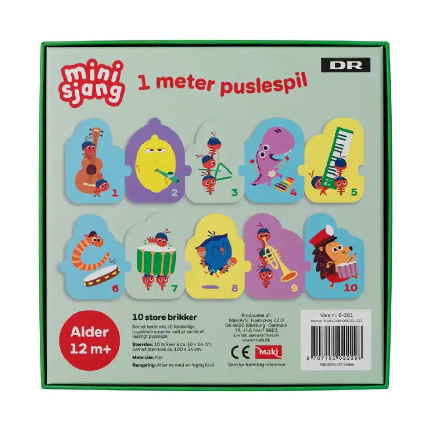 DR Børste 1 meter Puslespil - 10 pcs