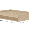 Flexa Grow gulvseng med hylde - 144,5x204cm