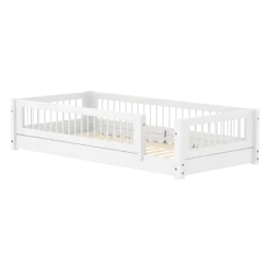 Flexa Montessori seng 90x200cm - tremmesider og sengehest (tremmer)
