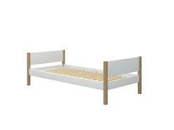 FLEXA NOR Enkeltseng 90x200 cm - Hvid/eg