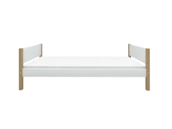 FLEXA NOR Enkeltseng 90x200 cm - Hvid/eg