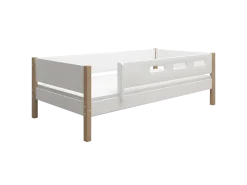 FLEXA NOR Enkeltseng 90x200 cm m. cut out sengehest - Hvid/eg