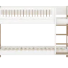 FLEXA NOR Køjeseng 154 cm med stige og crossbar sengehest 90x200 cm - Hvid/eg