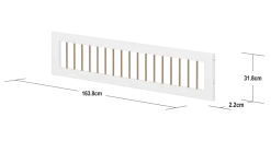 FLEXA NOR 3/4 Sengehest - Hvid/eg