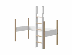 FLEXA NOR Stige, ben og sengegavl - Hvid/eg