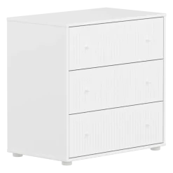 Flexa Saga Kommode 74x75,5x45 Hvid Riller/Hvid greb