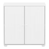 Flexa Saga Skab 74,20x75,5x45 Hvid riller/Hvid greb