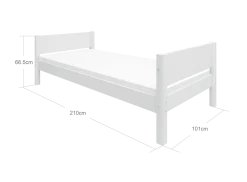 FLEXA WHITE Enkeltseng 90x200 cm - Hvid