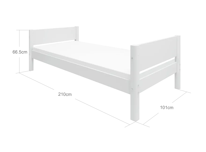 FLEXA WHITE Enkeltseng 90x200 cm - Hvid