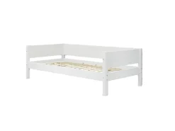 FLEXA WHITE Enkeltseng 90x200 cm m. baggavl - Hvid