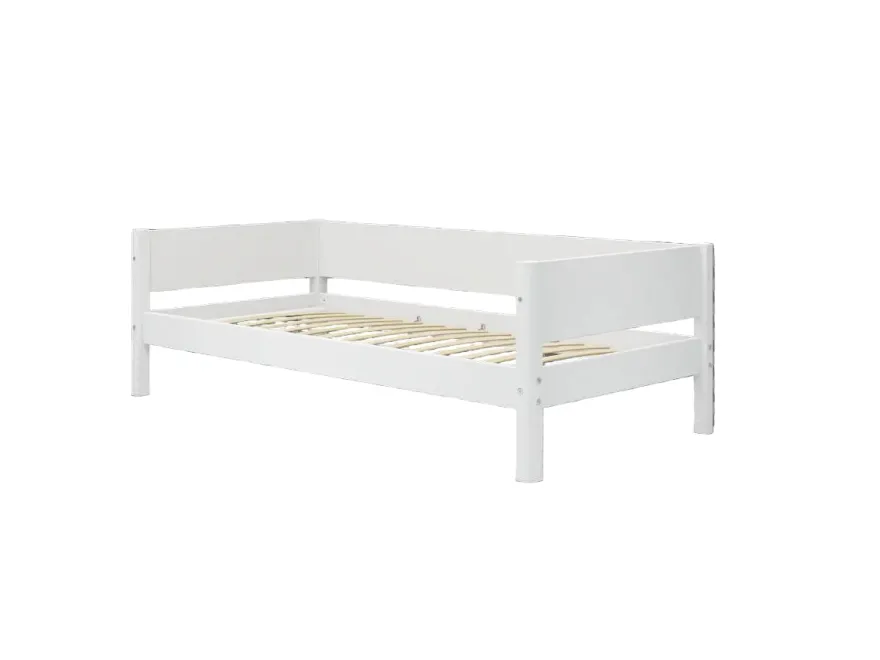 FLEXA WHITE Enkeltseng 90x200 cm m. baggavl - Hvid