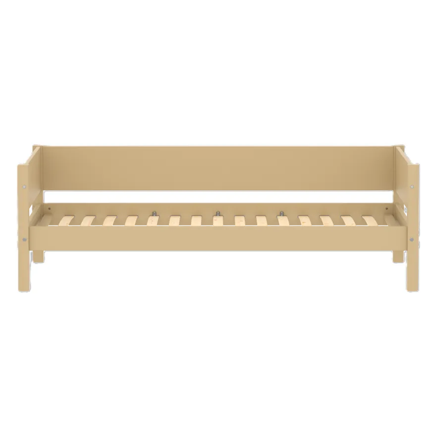FLEXA WHITE Enkeltseng 90x200 cm m. baggavl - Sand